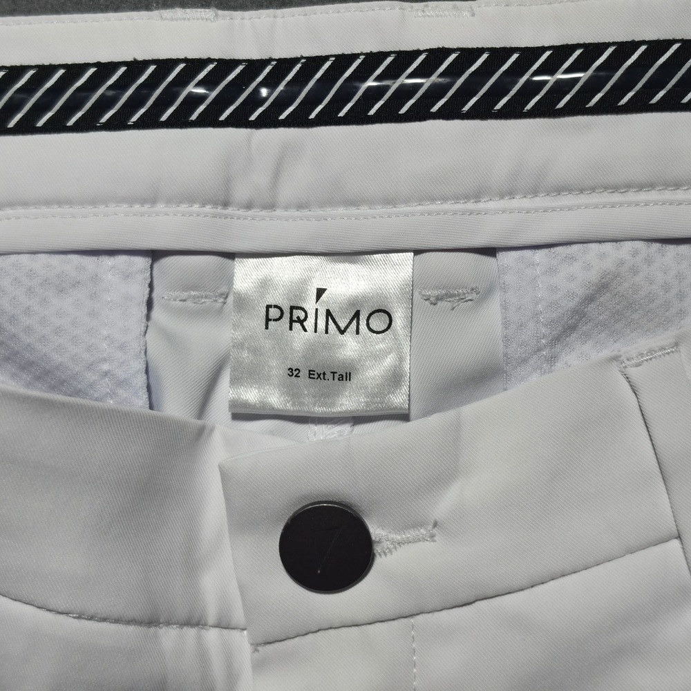 Primo Golf Joggers Mens 32 Ext Tall White Tapered Ankle Zip Performance Pants - Picture 3 of 9